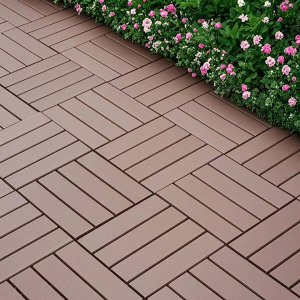 Plastic Interlocking Deck Tiles, 44 Pack, 12"X12" Waterproof All-Weather Patio Decking For Poolside, Balcony, Backyard, Bathroom, Easy To Install