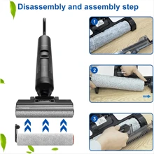 قطع غيار إضافية لمكنسة Dreame H12 Pro/ H12 الجافة والرطبة، طقم اكسسوارات يشمل 2 فرشاة دوارة + 3 فلاتر + 1 فرشاة تنظيف