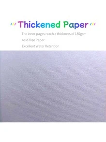 1 كتاب رسم بألوان مائية سميك عالي الجودة مجلد بغلاف حلزوني A3/A4/A5 يحتوي على 24 ورقة (88 رطل/180 جرام/م2) كتب ألوان مائية سميكة خاصة بالطلاب المبتدئين، كتب رسم وتلوين بالألوان المائية للرسم اليدوي، كتب رسم وتلوين للطلاب، ورق رسم وتلوين فني