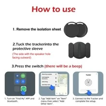 [Mini Rastreador de Carro] Mini Dispositivo Rastreador de Carro Oculto, Localizador Airtag, Rastreador GPS Global | Sem Mensalidade, Capa Magnética, Tag Rastreadora Air com Apple Find My (somente iOS) para Rastreamento de Chaves, Carteira, Bagagem, Mala, Bicicleta