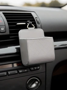 1pc Multifunctional Car Air Vent Storage Box With Small Installation Bracket - Durable And Stylish Design, Ample Space To Store Various Accessories, Ideal For Keeping Small Items In The Car, Also Can Be Used As A Phone Holder To Enhance Driving And Travel Experience
