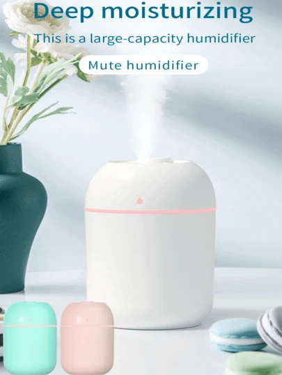 RAF 1個 マルチカラーアンビエントライト ポータブル ミニ加湿器 アロマディフューザー、USB給電、デュアルスプレー車載・家庭用、容量7.04oz/220ml(精油除く)、自宅、旅行、寝室、オフィスに適し、バッテリーレス、ポータブルカーディフューザー | LEDライト | ホリデーギフトアイデア