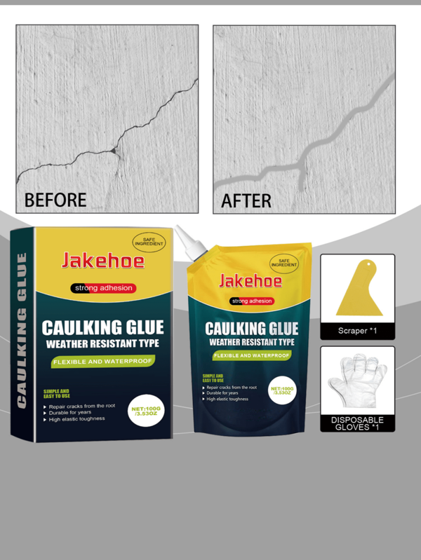 Concrete Crack Waterproof Sealant, Outdoor Brick/Tile Crack Fissure Repair Adhesive