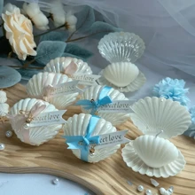 1/3/5 قطع، شمع عطري من شمع الصويا 40 جرام، مجموعة شمع بشكل قواقع اللؤلؤ برائحة الفريزيا، مناسب للحفلات الخاصة بالعروس والعروس، هدايا للضيوف، ديكور المنزل والحفلات، هدايا للمناسبات (وردي/أزرق) ، أفضل للكريسماس، مثالي لعيد الشكر