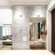 1 Roll Black & White Marble Pattern Wallpaper, Removable SelfAdhesive