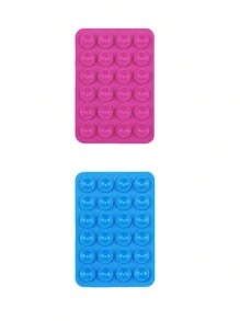 1 ventosa de silicona en la parte posterior de la carcasa del teléfono 24 orificios para el soporte de ventosa del teléfono móvil Ventosa de pared Ventosa para teléfono Estuche para teléfono con ventosa Estuche para tarjetas Estuche para tarjetas de regalo Monedero Porta tarjetas de visita Porta tarjetas de crédito Mujeres Para mujeres Para hombres