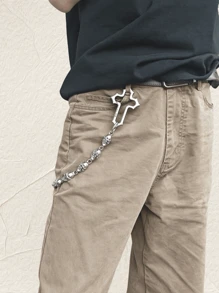 Y2K Neo-Gothic Cross Snake's Body Skull Pants Chain Retro Men And Women Fashion One's Waist Luxury Accessories Hip Hop Jewelry