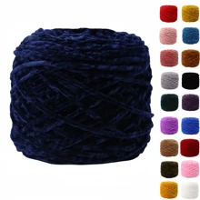 1 Stück 200g Chenillegarn 6mm dick, handgemachtes DIY Gehäkeltes Samt-Effektgarn für Stricken, Schals, Mützen, weiche Decken