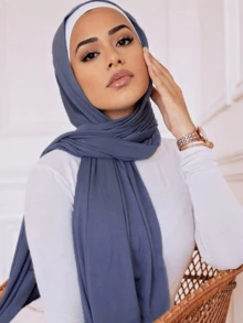 1 件女士经典纯色穆斯林头巾，柔软伊斯兰头巾，多功能防晒披肩，适合外出、旅行、头巾休闲装