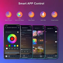 NBBUFF 2 Stücke LED Lichtleiste, RGB-IC LED Leuchten mit Fernbedienung und App-Steuerung, Desktop dekorative Stimmungsbeleuchtung, Musiksynchrone Stimmungsbeleuchtung, einstellbare Helligkeit, Farbe, Geschwindigkeit, USB betrieben für Schlafzimmer Nachttisch, E-Sport Zimmer, TV Hintergrundbeleuchtung, Tischlampe, Partybeleuchtung