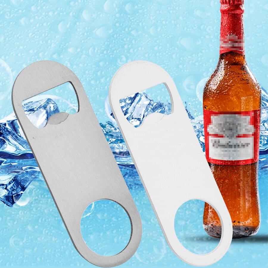 1/2pcs Stainless Steel Bottle Opener, Beer Bottle Opener, Creative Household Soda Beverage Opener - Multicolor - View 1