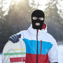 Pasamontañas para esquí que cubre toda la cara, Pasamontañas exterior de punto para el invierno, cuello para deportes, ciclismo y Halloween