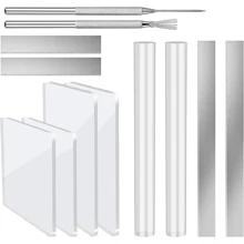 Polymer Clay Cutter Tools Acrylic Roller Pin For Sculpting Craft Shaping Knife Ceramic Cutters Slicer Kit Clear Rectangle Sheet Press Board Wire Texture Set Needle Detail Modelling Supplies