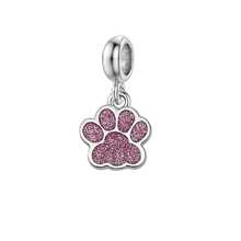 1 pieza Dije de pata de perro con encanto de verano, accesorio para hacer manualmente pulseras, collares y joyería, adecuado para la fabricación de joyas de playa y vacaciones de verano, perfecto para uso diario y como regalo, pulsera hecha a mano, regalo de joyería DIY