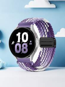 1pc 18mm 20mm 22mm Quick Release Nylon Braied Magnetic Strap Compatible With Samsung Galaxy Watch 7 6 5 4 3/Garmin Venu3 3S Vivoactive4 Active5 Vivomove Fenix8 47mm/Amazfit Bip6 Bip5 GTR4 GTS4 GTS4 Mini/Hua Wei Watch GT5 GT4 GT3 GT2 GT Watch4/Xiao Mi Watch S4 S3 Band