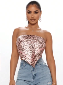 1 pieza Pañuelo de cabeza con estampado de leopardo vintage de moda para mujer, casual y versátil, suave y amigable con la piel, adecuado para todas las estaciones, pañuelo multifuncional