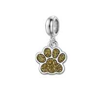 1 pieza Dije de pata de perro con encanto de verano, accesorio para hacer manualmente pulseras, collares y joyería, adecuado para la fabricación de joyas de playa y vacaciones de verano, perfecto para uso diario y como regalo, pulsera hecha a mano, regalo de joyería DIY