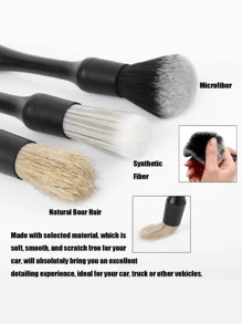 Set de 8 perii auto pentru curățarea interioară sau exterioară, produse de curățare a prafului, scule pentru insigne, orificii de ventilație, jante, scaune interioare din piele