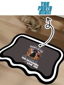 1pc Customized Cat Food Mat, Dog Food Mat, Pet Food & Water Mat