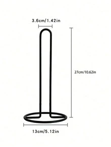 1pc Elegant Metal Iron Paper Towel Holder Stand For Kitchen, Countertop Tissue Box Cover Dispenser, Wall-Mount Free Bathroom Paper Towel Rack For Home Decor