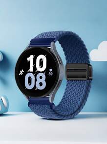 1pc 18mm 20mm 22mm Quick Release Nylon Braied Magnetic Strap Compatible With Samsung Galaxy Watch 7 6 5 4 3/Garmin Venu3 3S Vivoactive4 Active5 Vivomove Fenix8 47mm/Amazfit Bip6 Bip5 GTR4 GTS4 GTS4 Mini/Hua Wei Watch GT5 GT4 GT3 GT2 GT Watch4/Xiao Mi Watch S4 S3 Band