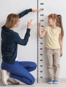 1pc Removable Clear 200cm Height Measurement Wall Sticker, No Residue, Simple Design For Children's Bedroom To Track Growth