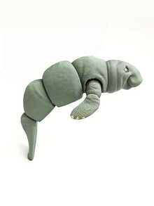 3D 打印可移动海牛雕像，具有逼真的眼睛 - 耐用的塑料动物装饰，适用于室内/室外、汽车、办公室和家居装饰、小雕像、复杂的纹理设计、精湛的工艺、手工制作的细节、装饰品、礼物选择 - 彩色 - 查看 8