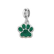 1 pieza Dije de pata de perro con encanto de verano, accesorio para hacer manualmente pulseras, collares y joyería, adecuado para la fabricación de joyas de playa y vacaciones de verano, perfecto para uso diario y como regalo, pulsera hecha a mano, regalo de joyería DIY