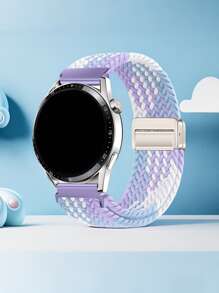 1pc 18mm 20mm 22mm Quick Release Nylon Braied Magnetic Strap Compatible With Samsung Galaxy Watch 7 6 5 4 3/Garmin Venu3 3S Vivoactive4 Active5 Vivomove Fenix8 47mm/Amazfit Bip6 Bip5 GTR4 GTS4 GTS4 Mini/Hua Wei Watch GT5 GT4 GT3 GT2 GT Watch4/Xiao Mi Watch S4 S3 Band