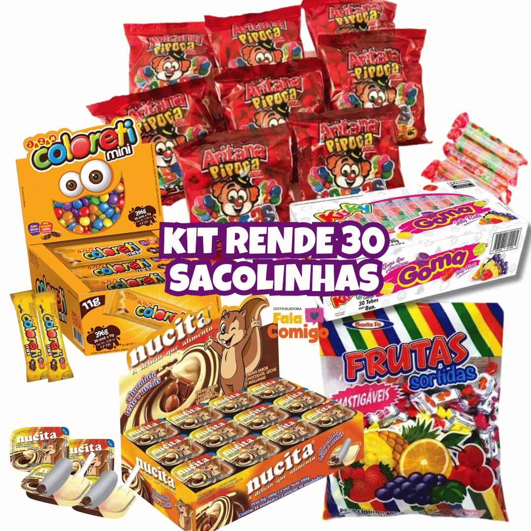 Kit Makes 30 Treat Bags 5 Sweets For Children's Birthday - 甜的 - 查看 1