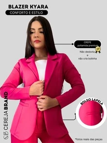 Women Coats - Rosa Fucsia - Ver 3