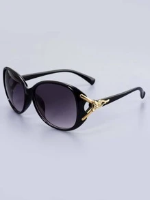 1 Stück Damen Sonnenbrille mit Fuchskopf-Design, stilvolle Mode Street Photography Brille