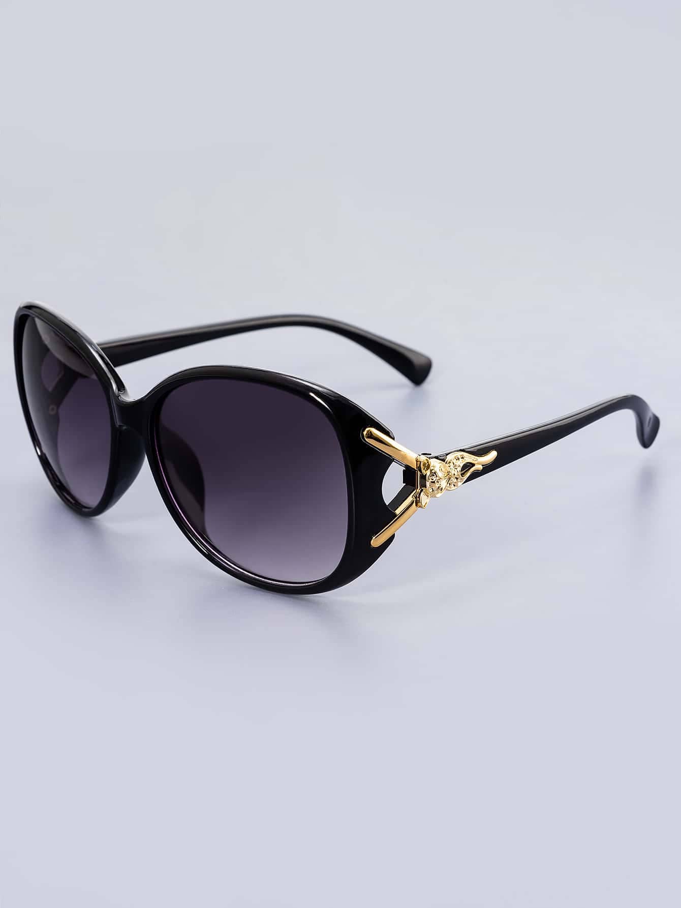 1 Stück Damen Sonnenbrille mit Fuchskopf-Design, stilvolle Mode Street Photography Brille