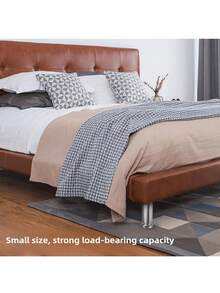 4 piezas de patas de muebles ajustables de metal - Patas de gabinete de acero inoxidable de alta resistencia con acabado cepillado para sofá, cama, mesa, uso en el hogar y la oficina - Multicolor - Ver 6