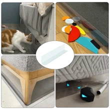 6pcs Under Couch Blockers - Adjustable Pet Toy Blocker, Furniture Gap Stopper For Toys And Debris, Cuttable Design For Clear & Stop Things Going Under Sofa, Bed, And Shelves, Gap Cover Blocks | Durable Plastic