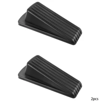 1 pieza Tope de puerta de goma en cuña para piso, espacios de puerta y prevenir que quede atrapado, tope de puerta apilable resistente para alfombra y puerta de uso pesado