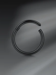 CIZME Piercing de nariz de argola de aço inoxidável 16G-20G, piercing de cartilagem, argola de nariz, joia para mulheres e homens, argolas de nariz prateadas, douradas e pretas de 6 mm, 8 mm e 10 mm, argola de segmento articulada Y2K, piercing de argola de septo, argola de cartilagem, argola de aço inoxidável para hélix tragus, lábio, septo, brinco de argola