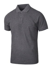 2 Pack Men's Polo Shirt Cotton S-3XL Regular Big & Tall Half Button Front Short Sleeve Polo Shirt Plain Stylish Breathable Sports Workout Top, Classic Casual Top For Golf Outdoor Sports, Summer Outfits Menswear For Daily Streetwear - 深灰色 - 查看 3