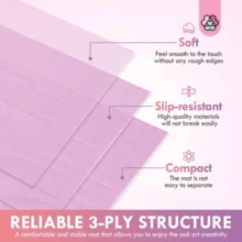 [Disposable Nail Art Mats] 50/125pcs 3-Layer Foldable Disposable Nail Art Table Mats Cleaning Mat, Tattoo Desk Cover, Nail Art Supplies - Multicolor - View 5