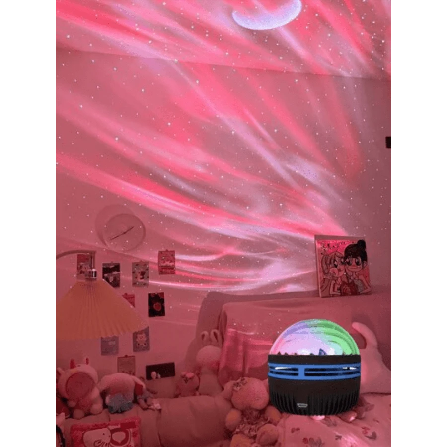 1pc Northern Lights LED Decorative Lamp, Dreamlike Aurora Pattern Ball Shaped Atmosphere Projector, Color Adjustable With Remote Control, Suitable For Holiday Decoration Effects Background, Room Decoration, Birthday Party Effects Led Lights Night Light Halloween Lights