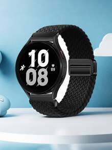1pc 18mm 20mm 22mm Quick Release Nylon Braied Magnetic Strap Compatible With Samsung Galaxy Watch 7 6 5 4 3/Garmin Venu3 3S Vivoactive4 Active5 Vivomove Fenix8 47mm/Amazfit Bip6 Bip5 GTR4 GTS4 GTS4 Mini/Hua Wei Watch GT5 GT4 GT3 GT2 GT Watch4/Xiao Mi Watch S4 S3 Band