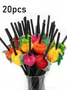 10-500 piezas Pajitas de plástico negras flexibles, pajitas de fiesta onduladas, pajitas de plástico para beber, agitadores de café y cócteles, accesorios para bebidas, para batidos, smoothies, boba, té de burbujas, café con hielo, perfectas para casa, camping, picnic, fiestas, suministros para fiestas, uso doméstico, útiles escolares, vuelta al cole