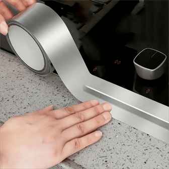 Cinta adhesiva de aluminio sellante, impermeable y resistente al moho, ideal para bañeras, baños, duchas, inodoros, lavabos y paredes. 3 cm/1,18 pulgadas x 500 cm/197 pulgadas.