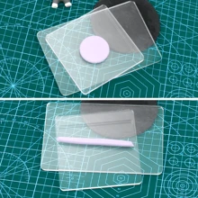 Polymer Clay Cutter Tools Acrylic Roller Pin For Sculpting Craft Shaping Knife Ceramic Cutters Slicer Kit Clear Rectangle Sheet Press Board Wire Texture Set Needle Detail Modelling Supplies