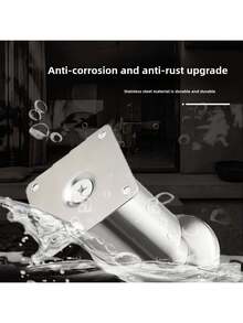 4 piezas de patas de muebles ajustables de metal - Patas de gabinete de acero inoxidable de alta resistencia con acabado cepillado para sofá, cama, mesa, uso en el hogar y la oficina - Multicolor - Ver 3