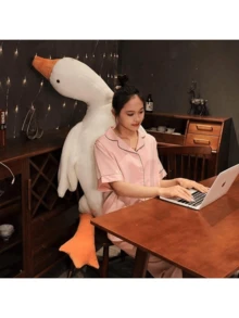 2025-可爱大白鹅毛绒玩偶，柔软填充动物毛绒玩具，睡眠枕，儿童生日/节日礼物