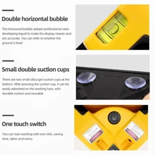 Livella laser quadrata, strumento per proiezione del piano laser a 90°, livella laser per linea orizzontale, livella laser di precisione con scala, attrezzo laser multifunzione in materiale poliestere, richiede 3 batterie AA (non incluse), per marcature accurate sul posto, adatta per lavori di costruzione, ristrutturazione, falegnameria, installazione fai-da-te domestico, installazione di apparecchiature elettromeccaniche, rilevazione e misurazione