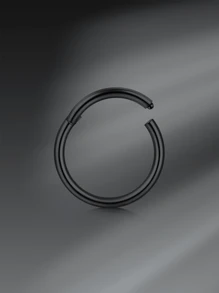 CIZME Piercing de nariz de argola de aço inoxidável 16G-20G, piercing de cartilagem, argola de nariz, joia para mulheres e homens, argolas de nariz prateadas, douradas e pretas de 6 mm, 8 mm e 10 mm, argola de segmento articulada Y2K, piercing de argola de septo, argola de cartilagem, argola de aço inoxidável para hélix tragus, lábio, septo, brinco de argola