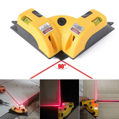 90° Laser Level, Construction Laser Level, Laser Horizontal Line Scale, Precision Laser Level With Graduated Scale, Versatile Laser Horizontal Line Tool, Made Of Polyester Material, Requiring 3 AA Batteries (Not Included), For Accurate Onsite Marking, Suitable For Building Decoration, Woodworking Installation, Home DIY, Mechanical & Electrical Equipment Installation, Surveying And Measurement Scenarios