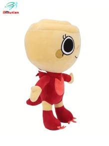 Molutian Dandy's World Red Dino Snore Shelly Plush Toy | Soft Anime Stuffed Animal With Heart Design, Cute Collectible Gift For Kids & Anime Fans, Expressive Eyes, Huggable Plushie